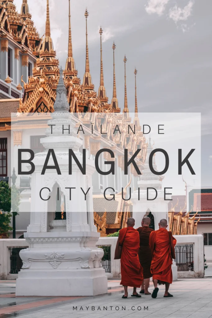 Bangkok est la ville la plus animée de Thaïlande et est un lieu de prédilection pour les amoureux de spiritualité. Tu peux faire la visite de temples bouddhiste comme l'incontournable Wat Arun ou encore visiter le Grand Palace ou les floating markets et khao san road. Pour t'aider à constituer ton itinéraire découvre mon City guide de Bangkok.