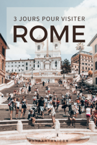 Le Colisée, les escaliers de la trinité, le panthéon, la fontaine de Trevi, le vatican... il y a tant de choses à découvrir à Rome, cet itinéraire est conçu pour que tu puisses voir l'essentiel de Rome en 3 jours.