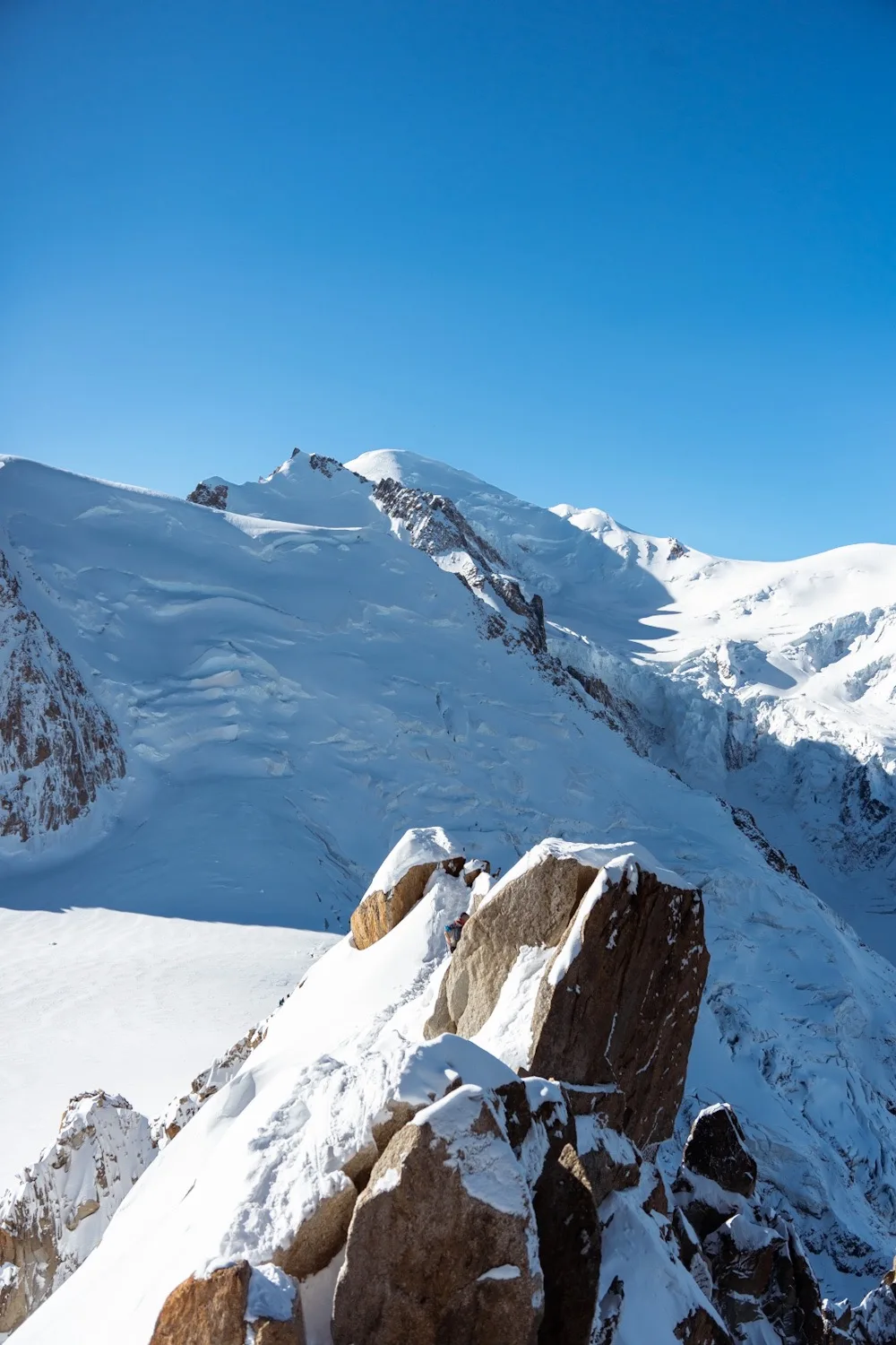 Vue sur le sommet du mont blanc