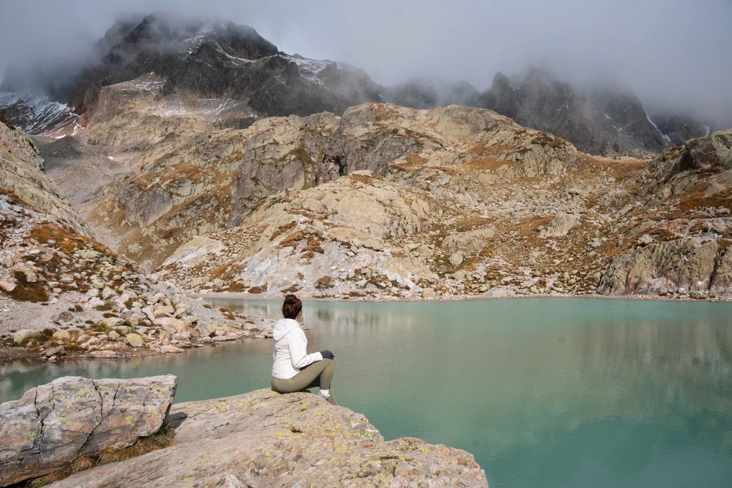 vue sur le lac blanc à chamonix
